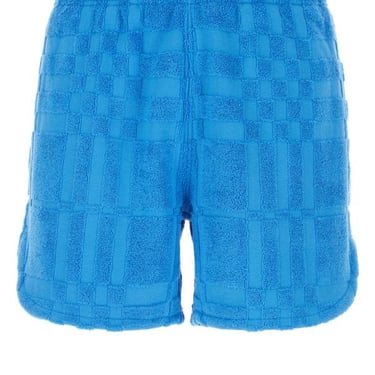 Burberry Man Light-Blue Terry Fabric Bermuda Shorts