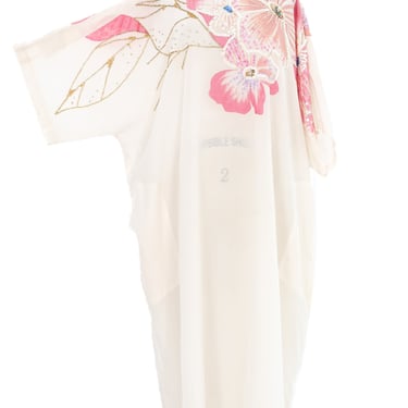 Sequin Accented Hand Painted Silk Dress