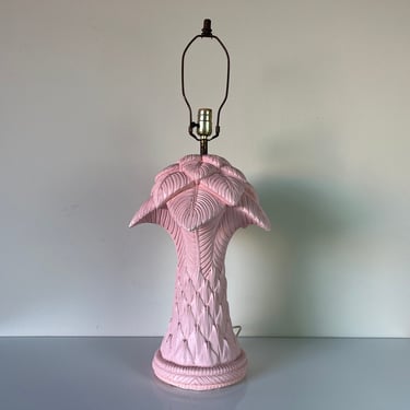Palm Beach Pink Palm Tree - Shape Plaster Table Lamp 
