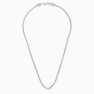 Emanuele Bicocchi 925 Sterling Silver Rope Chain Necklace Men