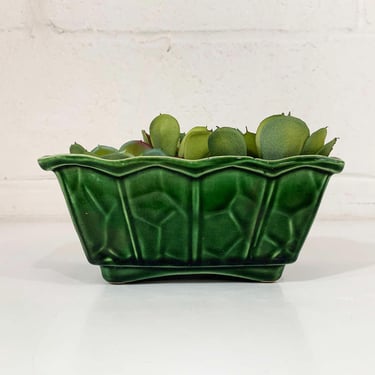 Vintage Green Planter USA Mid-Century McCoy Pottery Pot 1950s 1960s Forest Emerald MCM Succulent Plant Plants 