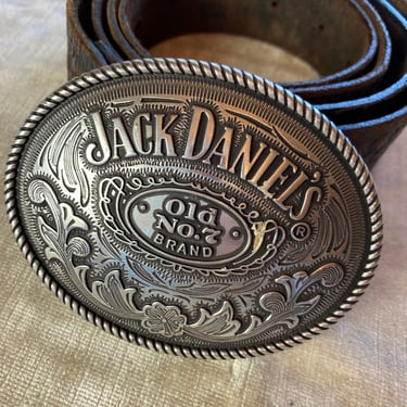 Jack Daniels old no 7 huge Belt buckle Large oval novelty whiskey label biker rock n roll cowboy Men’s belt buckles /large size 