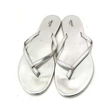 David's Bridal Silver Sandal Women's Size 8.5 Wedding Formal Slide Slip On 