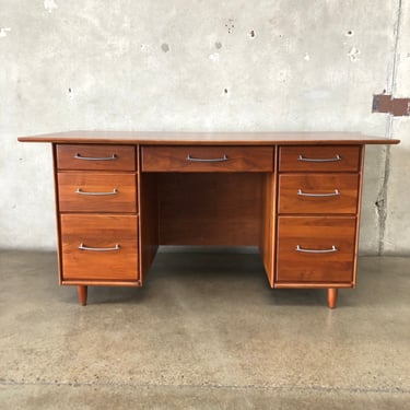Mid Century Sold Walnut Desk by Ace-High - Prelude