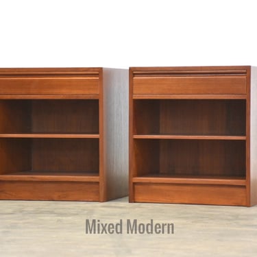 Danish Modern Teak Nightstands - A Pair 