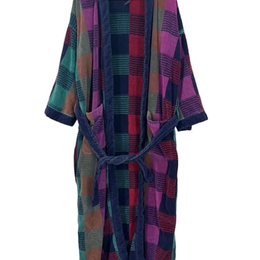 Vintage Christian Dior Color Block Robe W/ Belt