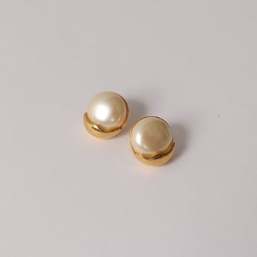 Vintage Faux Pearl Post Earrings