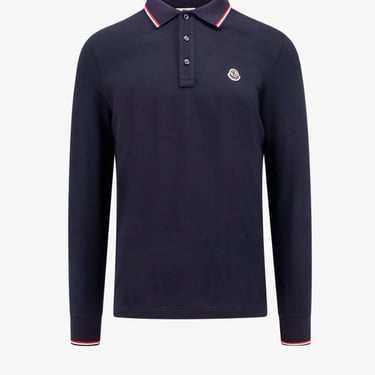 Moncler Man Polo Shirt Man Blue Polo Shirts