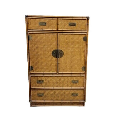 Woven Rattan Dixie Dresser / Cabinet 