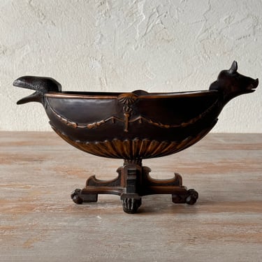 Black Forest Carved Oval Bowl, England circa 1860