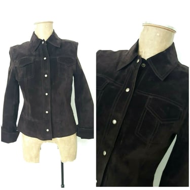 Classiques Entier Leather Jacket Size Small Brown Womens Coat Vintage Cut