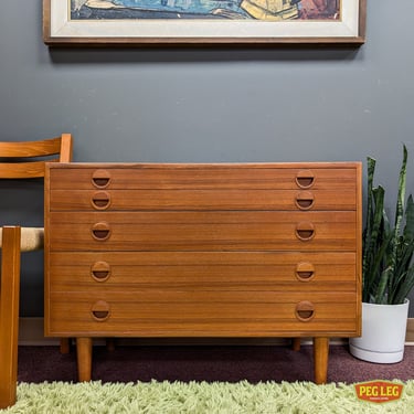 Danish Modern teak bachelor's chest