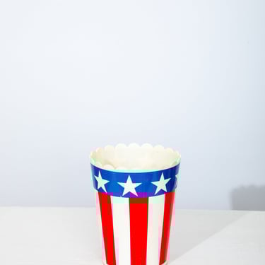 Vintage USA Flag Patriotic Waste Basket America Stars and Stripes 