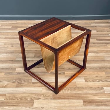 Danish Modern Side Table with Magazine Rack by Kai Kristiansen, c.1950’s 