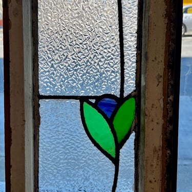 Item #AB139c Antique Leaded Stain Glass Window Panel c.1900