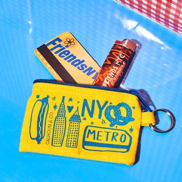 New York Zipper Card Pouch Keyring
