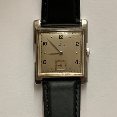 RARE 1943 Omega Stainless Steel Tank Watch 