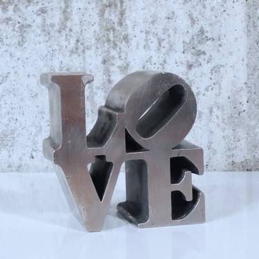 Robert Indiana Love Paperweight Sculpture - Vintage Museum Replica 