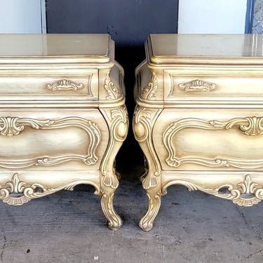 French Rococo Style Bombay Chest Nightstands 