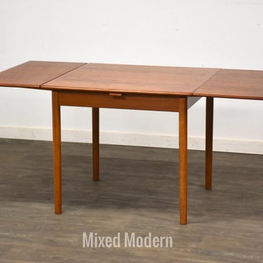 Danish Modern Teak Square Dining Table 