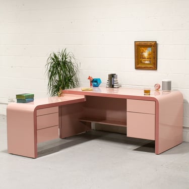 Pink L Desk