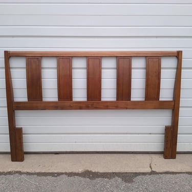 Vintage Mid-Century Modern Walnut Queen/Full Size Bed Headboard 