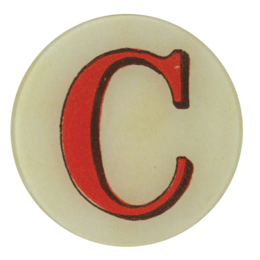 Red Letter C 5 1/4&quot; Round