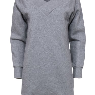 Burberry - Gray Off-the-Shoulder Sweatshirt Dress Sz S