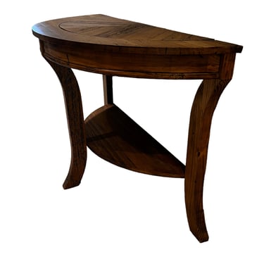 Oak Cask Demilune Console Table DG233-13