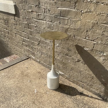 West Elm Marble and Brass Side Table