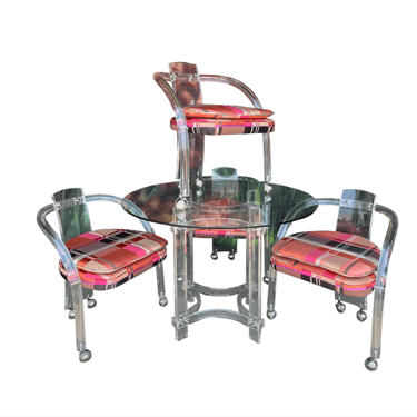 Lucite Dining Set by Charles Hollis Jones Mid-Century Modern