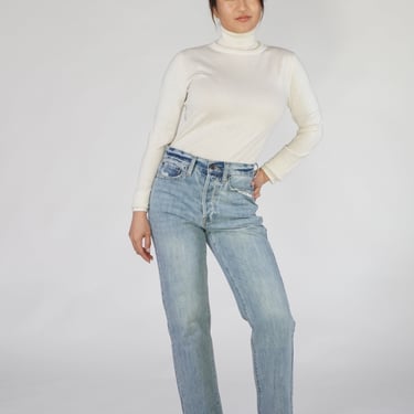 Silk/Wool/Cashmere Fitted Turtleneck Top