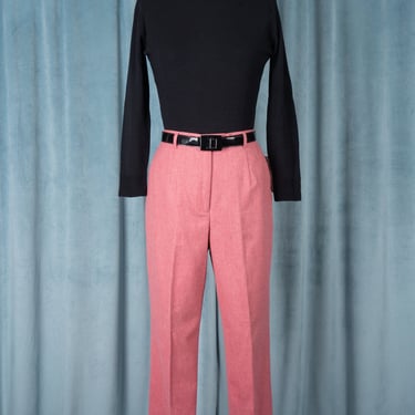 NEW Vintage 1990s Pendleton Bubblegum Pink Wool Straight Leg Trousers 