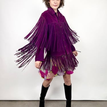 60s Purple Reign Fringe jacket