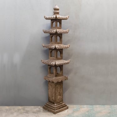 76&quot; Tall Carved Stone Lantern