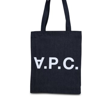 A.P.C. Blue Cotton Shopping Bag Women