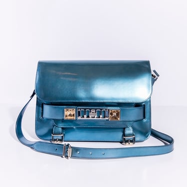 PROENZA SCHOULER PS11 Blue Metallic Classic Bag