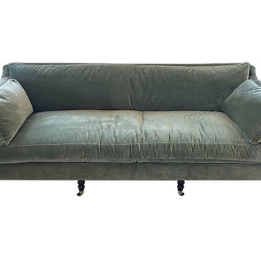 90" Olivia Green Velvet Sofa