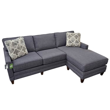 Extended Sofa w/ Floating Chaise in Charcoal