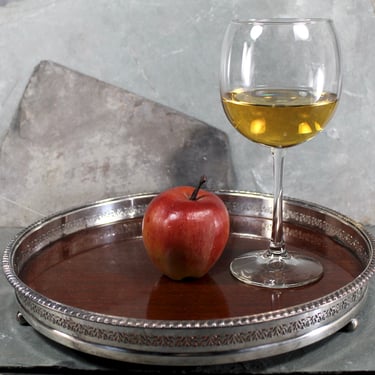 Sheffield Silver Plate and Formica Serving Tray - Gorgeous Mid-Century Tray - Perfect for Cocktails and Hors D'oeuvres  | FREE SHIPPING 