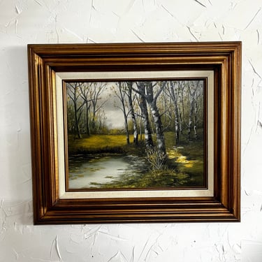 Vintage Landscape Oil Painting | Framed Art | Vintage Original Painting | Gallery Wall 