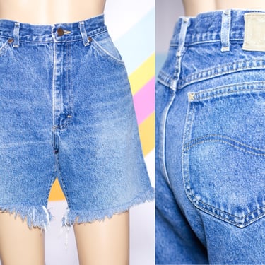 Vintage 1970s Lee Cut-Off Jeans Shorts | Medium/Large | i-14 