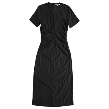 SIDE RUCHED FORM DRESS - BLACK