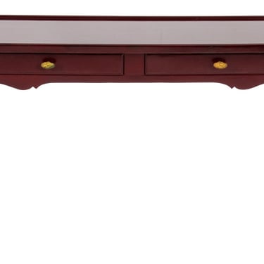 Queen Anne Style Red Lacquered Sofa Table