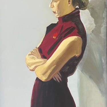 Large Framed Contemporary Portrait of a Woman