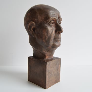 Jan Masaryk Ceramic Bust, circa 1950's. 