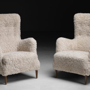 Shearling Chairs by Frits Henningsen