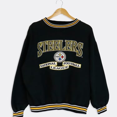 Vintage NFL Pittsburgh Steelers Embroidered Logo Sweatshirt Sz L