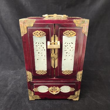 Vintage Chinese Jewelry Box with Lock