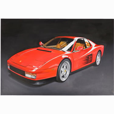 Photorealistic Oil Painting on Canvas Ferrari F40 